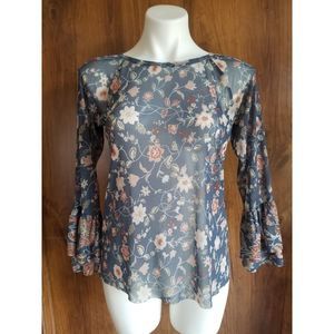 Allison Joy Floral Mesh Top